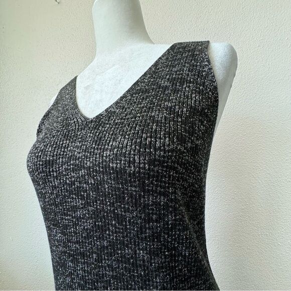 Tower Hill Knit Sleeveless Dress Cardigan Two Piece Black Metallic VTG XL - Picture 12 of 16